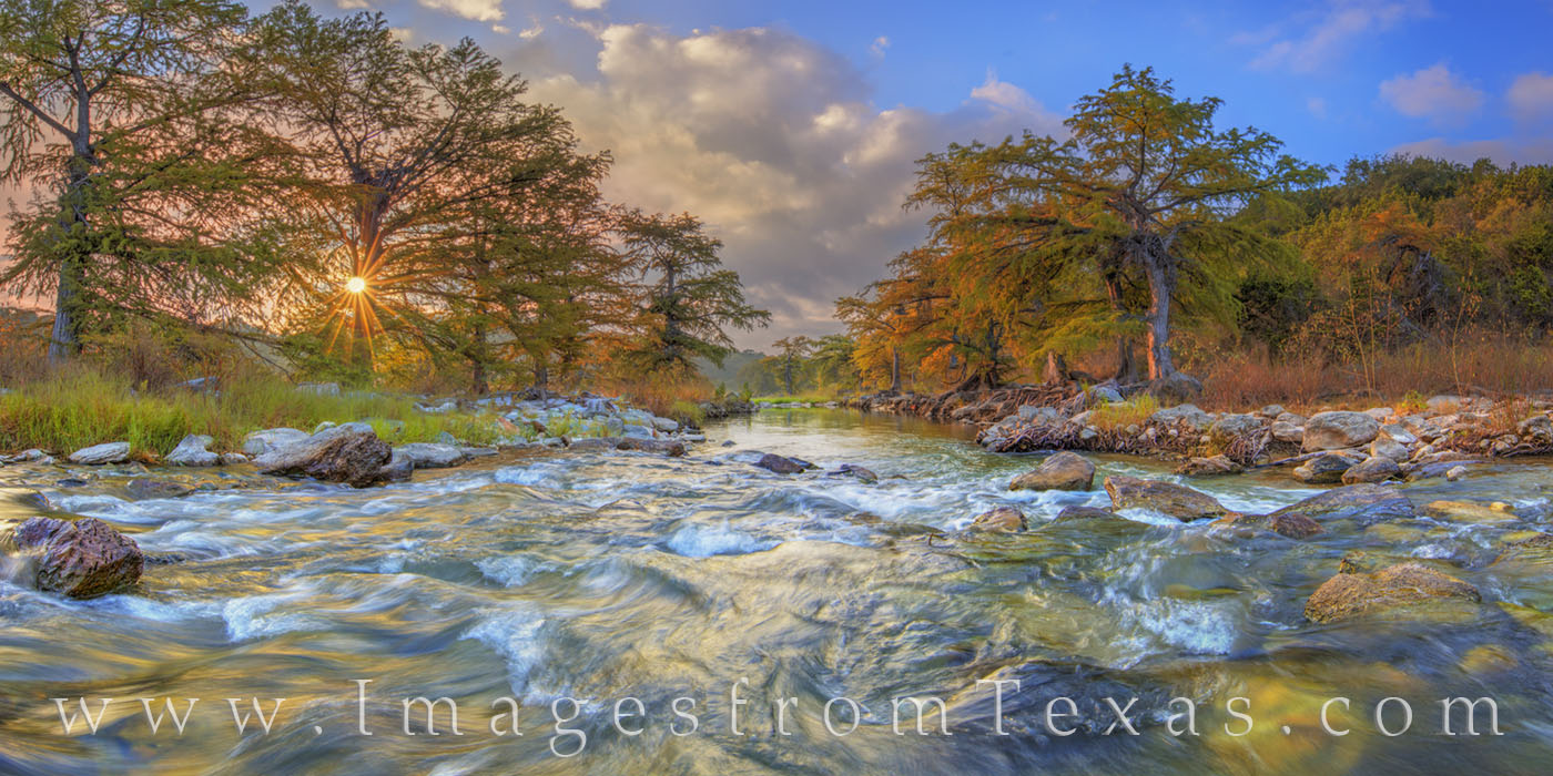 Pedernales October Sunrise Panorama 1014-1 | Pedernales River | Rob ...